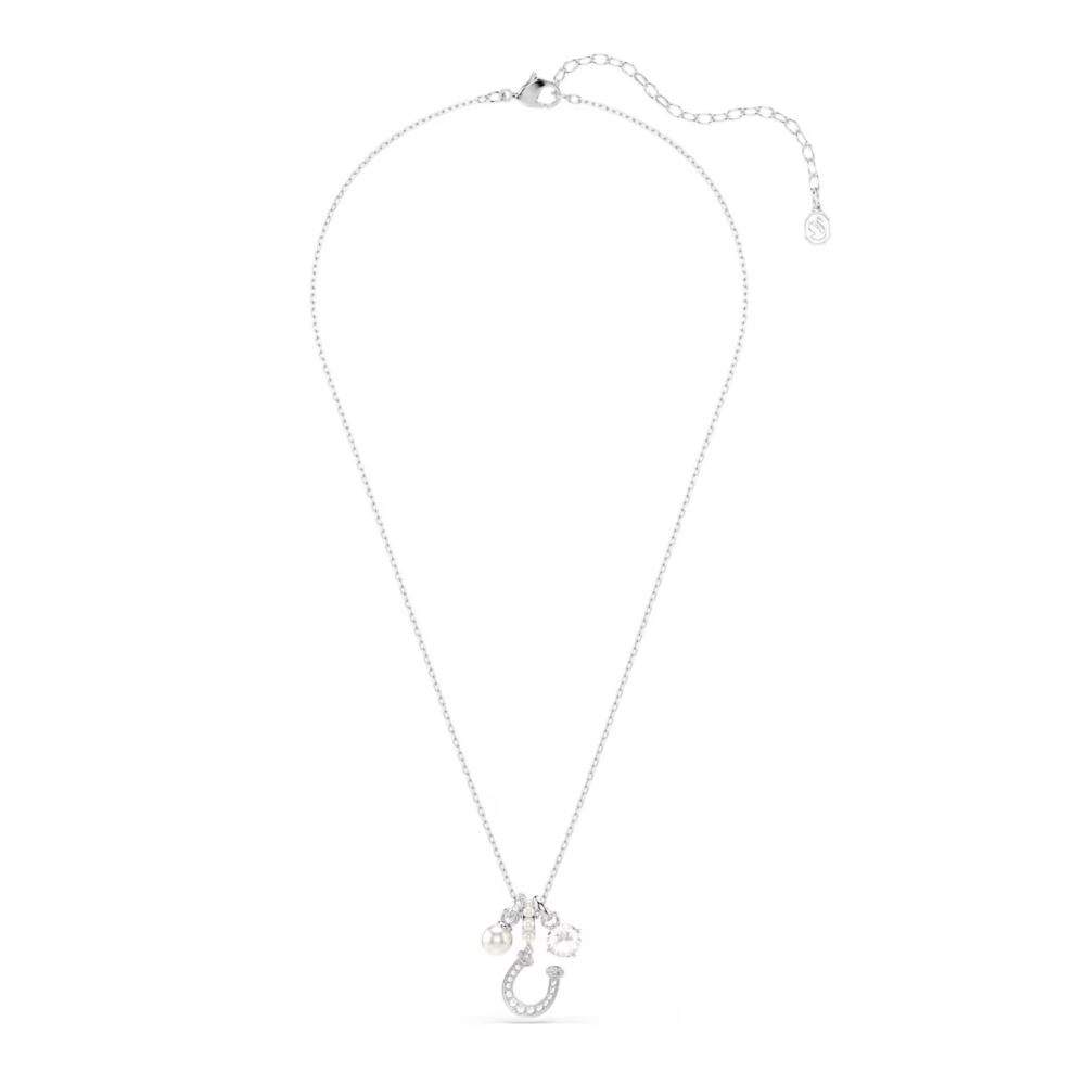 SWAROVSKI Symbolica, Crystal Pearl, Στρογγυλή κοπή, Pave, Λευκό, Πέταλο, Επιμετάλλωση ροδίου 5736247