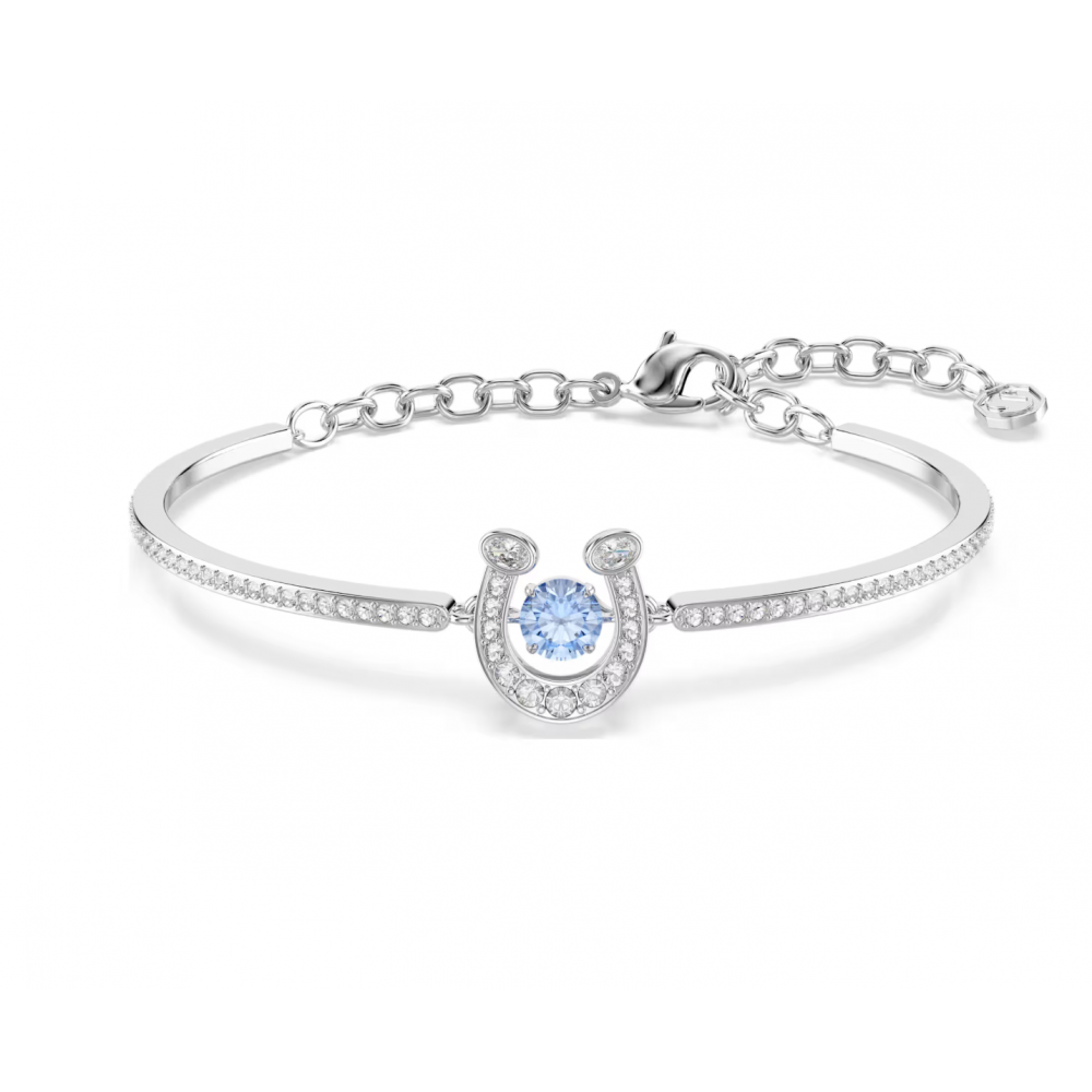 SWAROVSKI Βραχιόλι Symbolica, Pave, Πέταλο, Μπλε, Επιμετάλλωση ροδίου 5736983