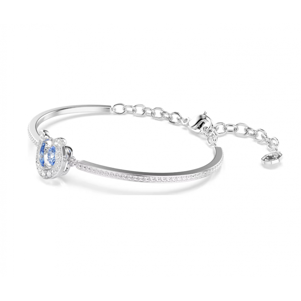 SWAROVSKI Βραχιόλι Symbolica, Pave, Πέταλο, Μπλε, Επιμετάλλωση ροδίου 5736983