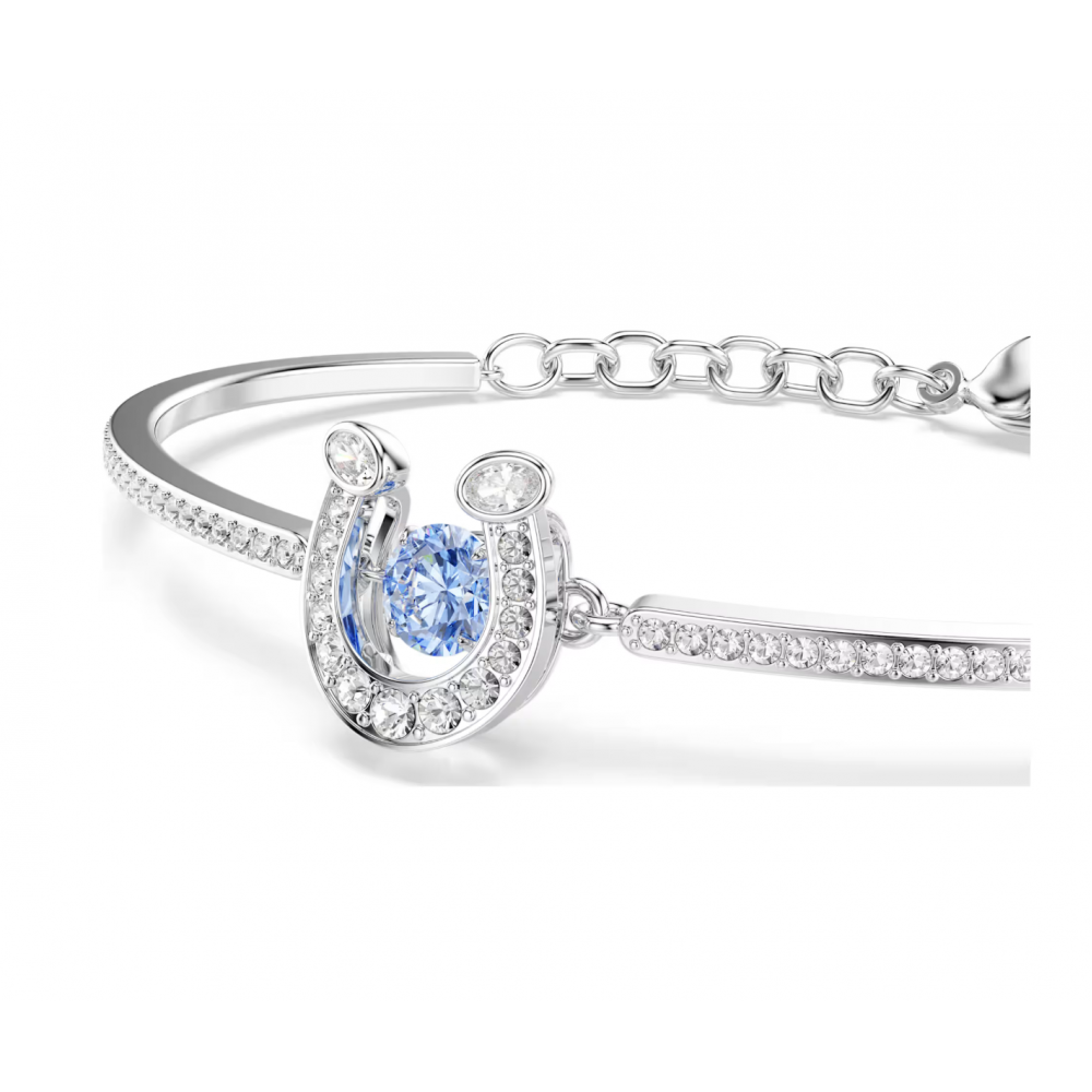 SWAROVSKI Βραχιόλι Symbolica, Pave, Πέταλο, Μπλε, Επιμετάλλωση ροδίου 5736983