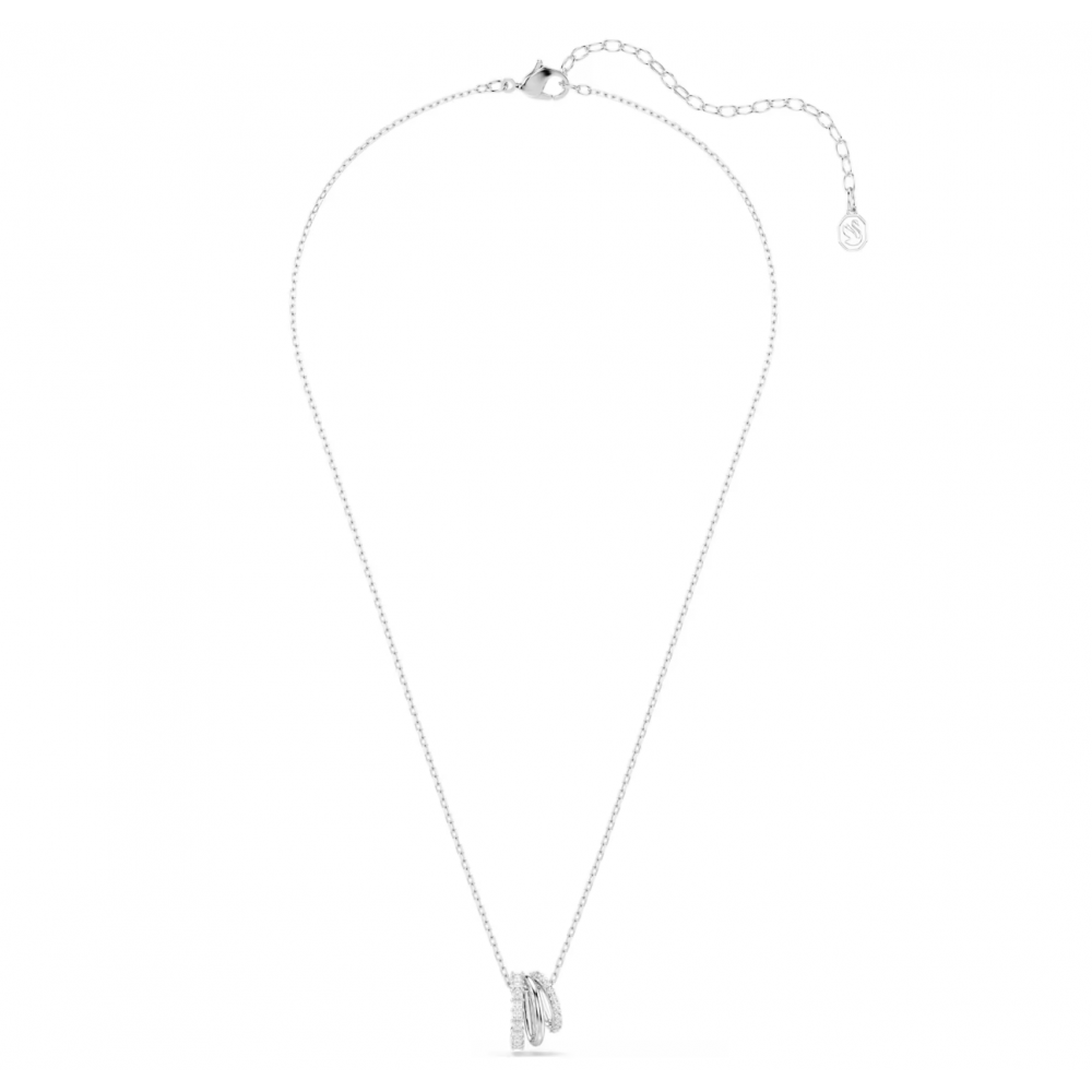 SWAROVSKI Μενταγιόν Hyperbola Στρογγυλή κοπή, Λευκό, Επιμετάλλωση Ροδίου 5737064