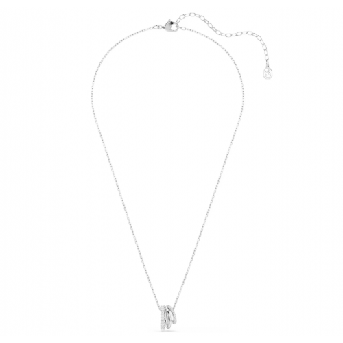 SWAROVSKI Μενταγιόν Hyperbola Στρογγυλή κοπή, Λευκό, Επιμετάλλωση Ροδίου 5737064