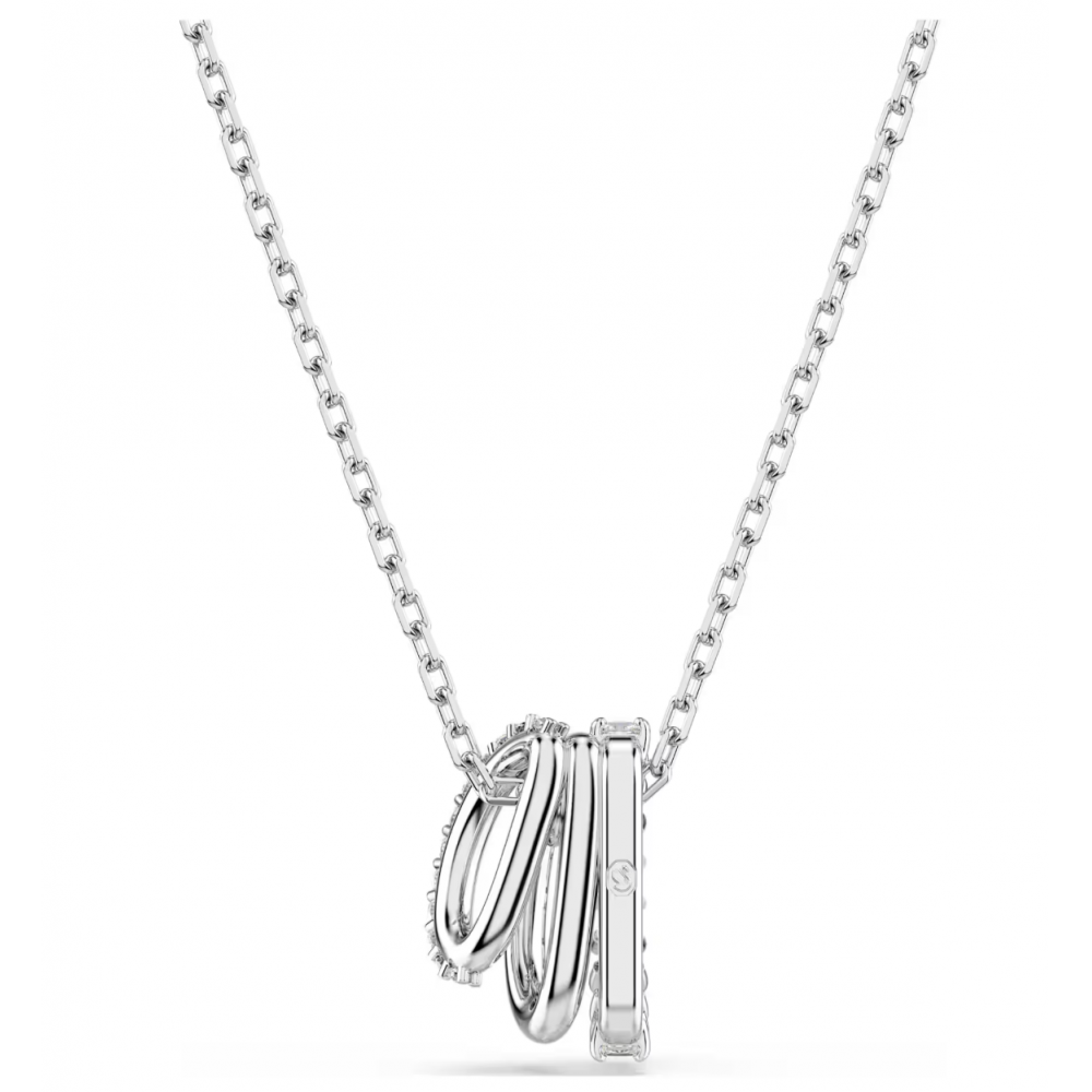 SWAROVSKI Μενταγιόν Hyperbola Στρογγυλή κοπή, Λευκό, Επιμετάλλωση Ροδίου 5737064