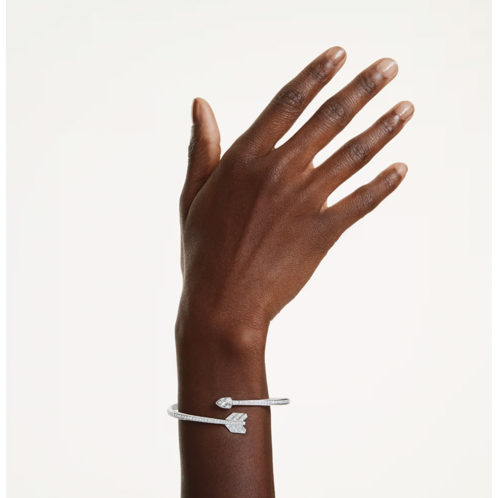 SWAROVSKI Άκαμπτο Βραχιόλι Idyllia, Βέλος, Λευκό, Επιμετάλλωση ροδίου 5737263