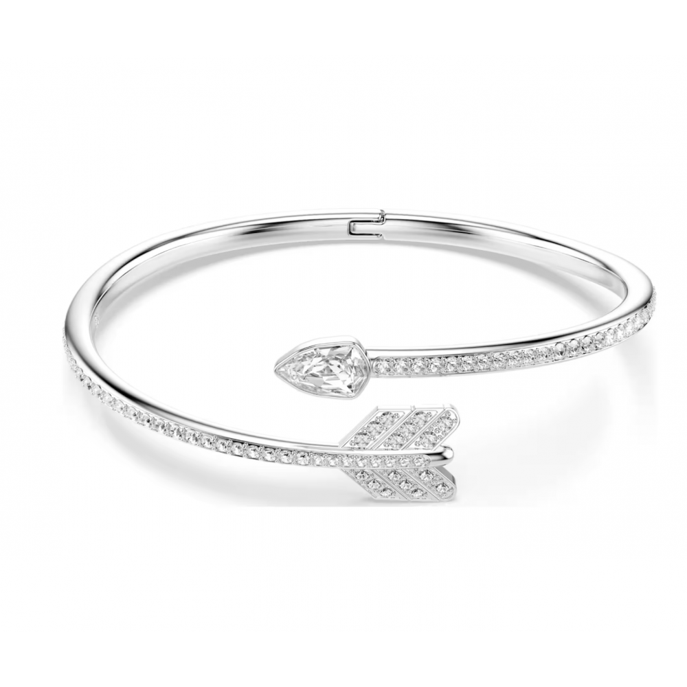 SWAROVSKI Άκαμπτο Βραχιόλι Idyllia, Βέλος, Λευκό, Επιμετάλλωση ροδίου 5737263