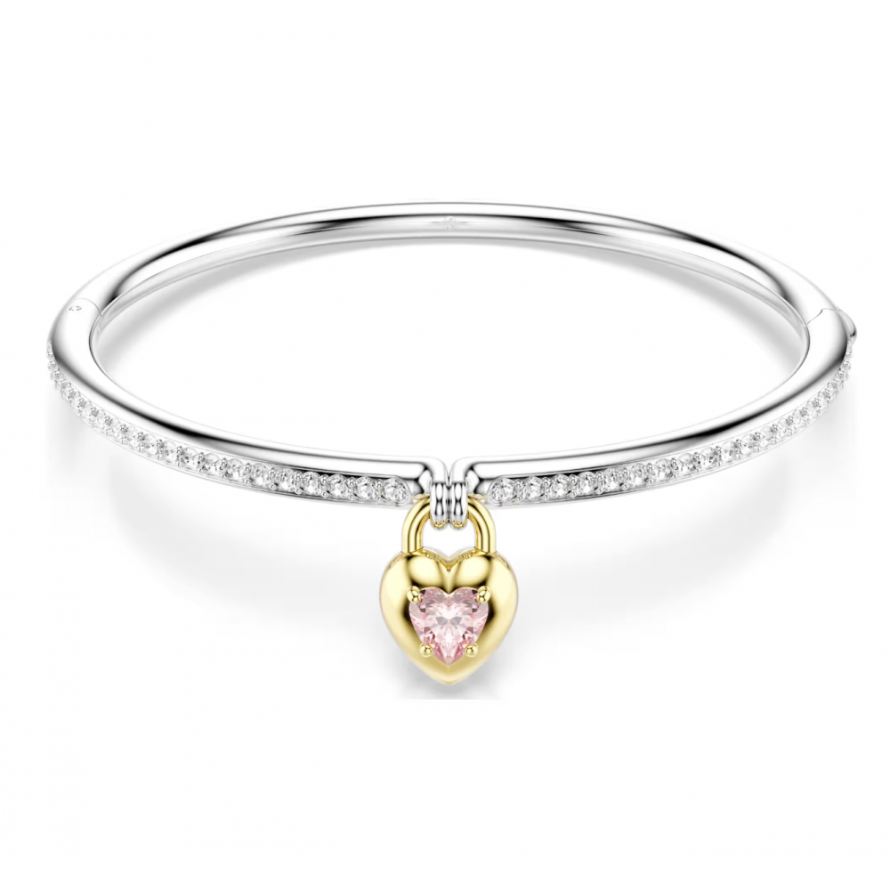 SWAROVSKI Άκαμπτο Βραχιόλι Idyllia, Καρδιά, Ροζ, Διάφορα Μέταλλα 5737266