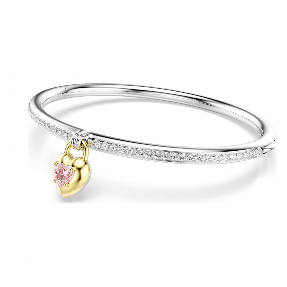 SWAROVSKI Άκαμπτο Βραχιόλι Idyllia, Καρδιά, Ροζ, Διάφορα Μέταλλα 5737266