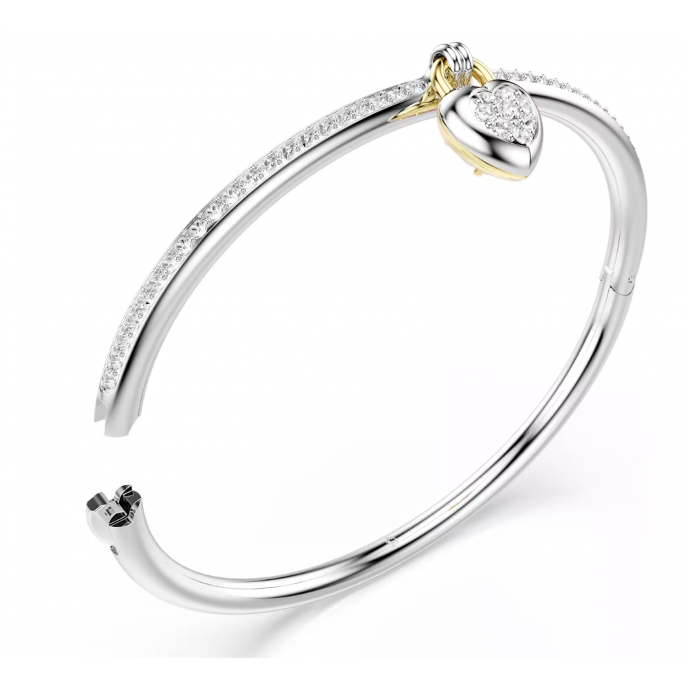 SWAROVSKI Άκαμπτο Βραχιόλι Idyllia, Καρδιά, Ροζ, Διάφορα Μέταλλα 5737266