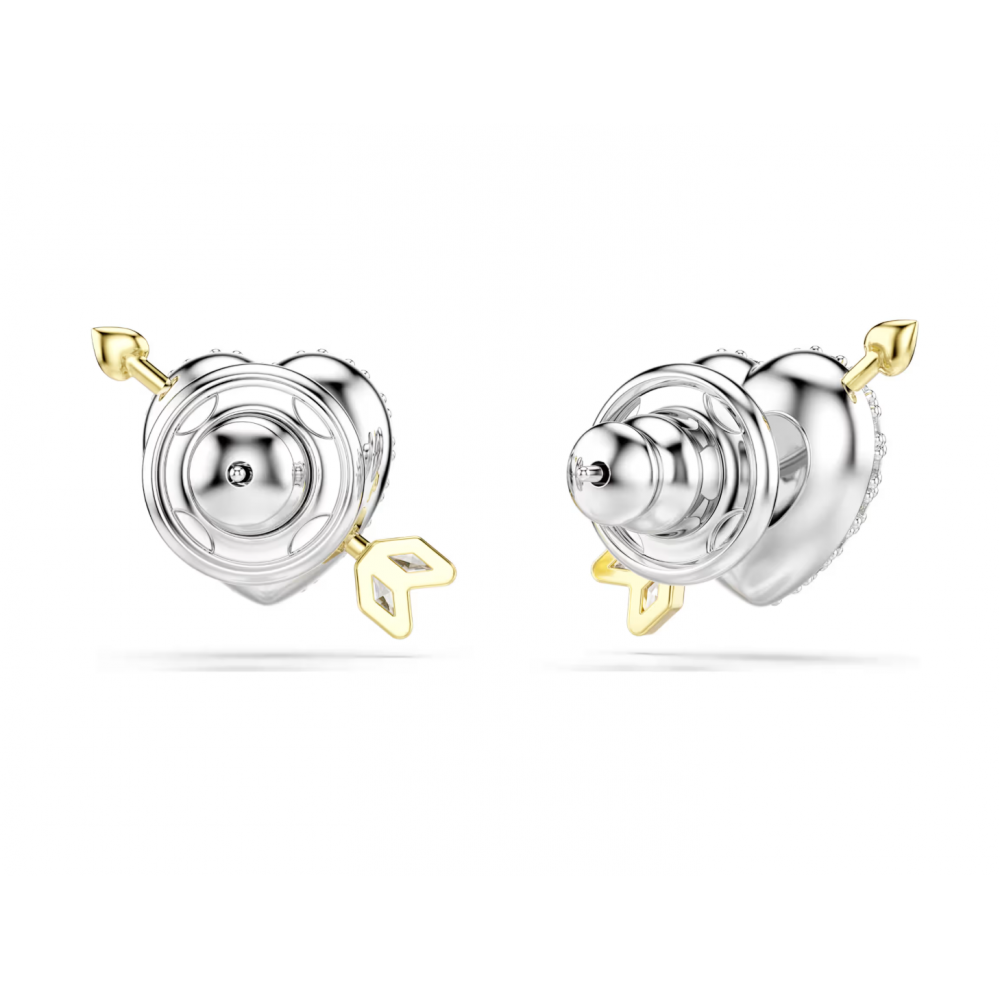 SWAROVSKI Σκουλαρίκια Idyllia Μείξη κοπών, Λευκά, Καρδιά με Βέλος, Διάφορα Μέταλλα 5737298