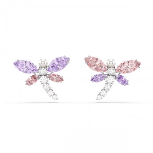 SWAROVSKI Ariana Grande Σκουλαρίκια Πολύχρωμα, Μίξη Κοπών, Λιβελούλα, Επιροδιωμένο 5737371