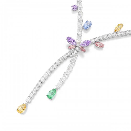 SWAROVSKI Κολιέ Ariana Grande Μείξη κοπών, Πολύχρωμο, Λιβελούλα, Επιμετάλλωση ροδίου 5737424