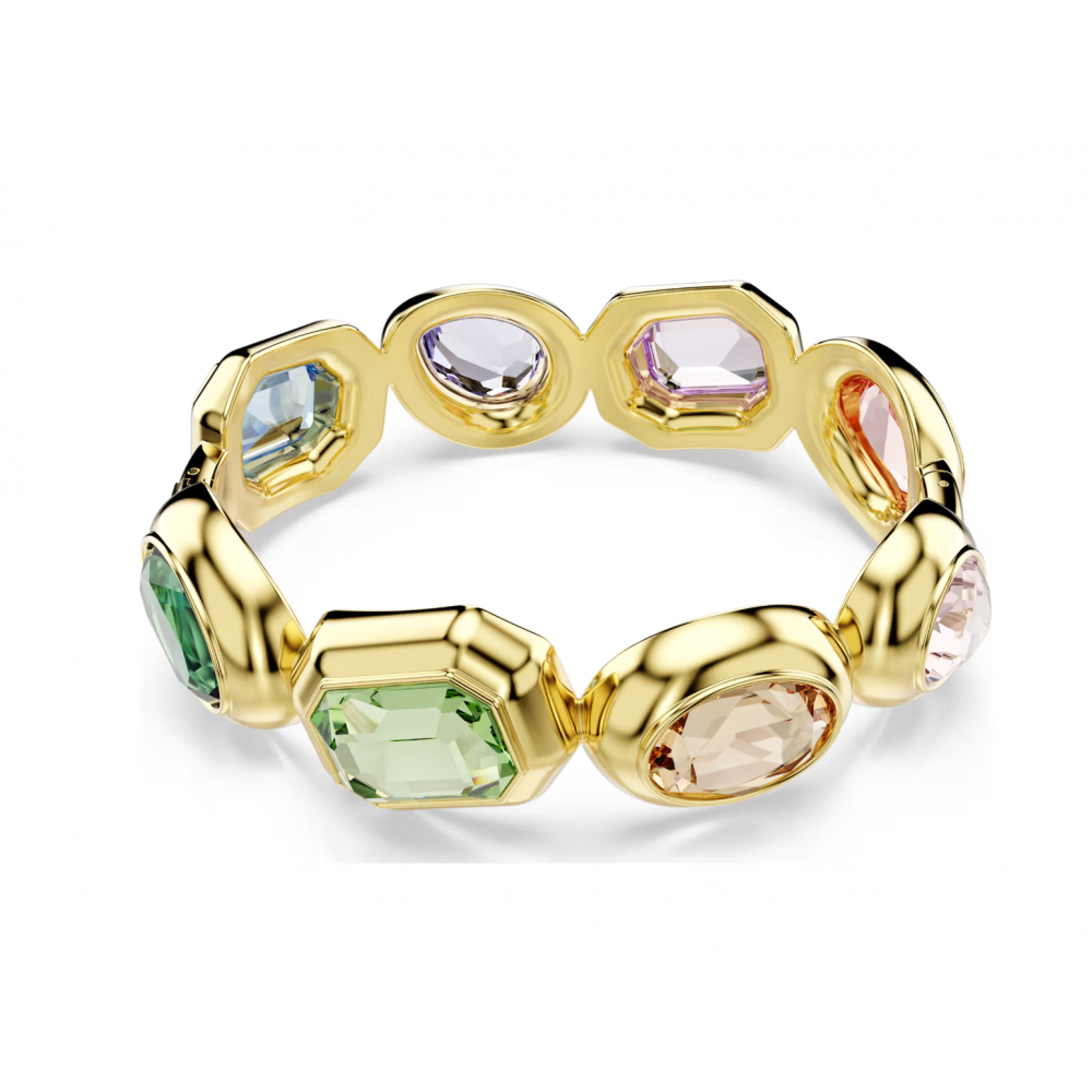 SWAROVSKI Gema Βραχιόλι Χειροπέδα, Μίξη Κοπών, Πολύχρωμο, Επιμετάλλωση σε Χρυσό Τόνο 5737441