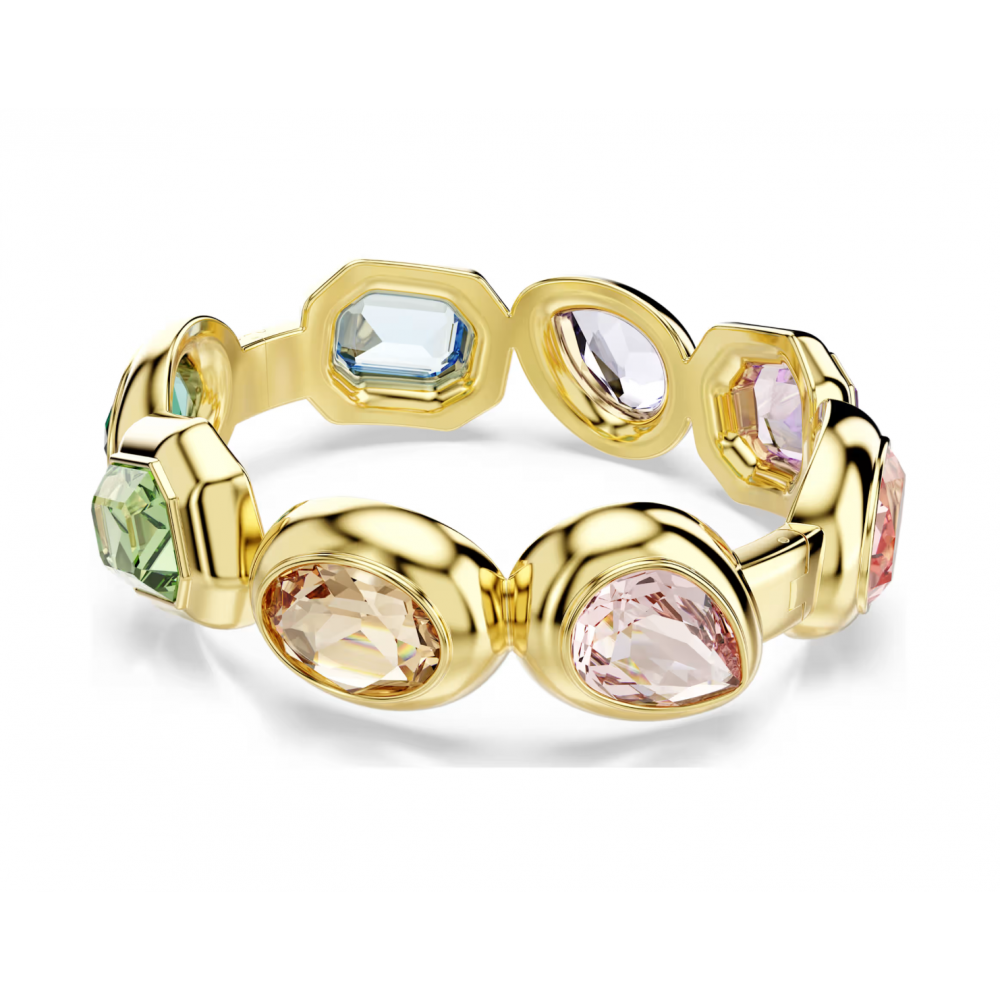 SWAROVSKI Gema Βραχιόλι Χειροπέδα, Μίξη Κοπών, Πολύχρωμο, Επιμετάλλωση σε Χρυσό Τόνο 5737441