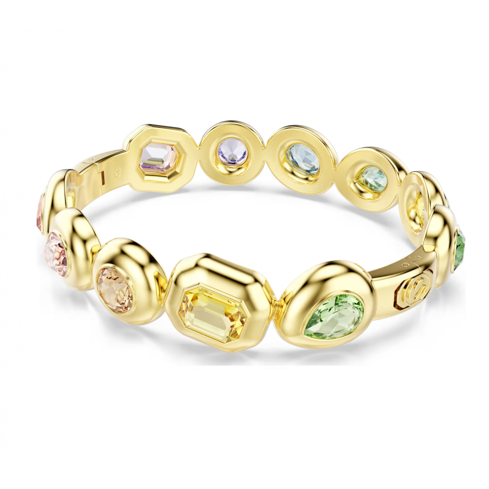 SWAROVSKI Gema Βραχιόλι Άκαμπτο, Μίξη Κοπών, Πολύχρωμο, Επιμετάλλωση σε Χρυσό Τόνο 5737447