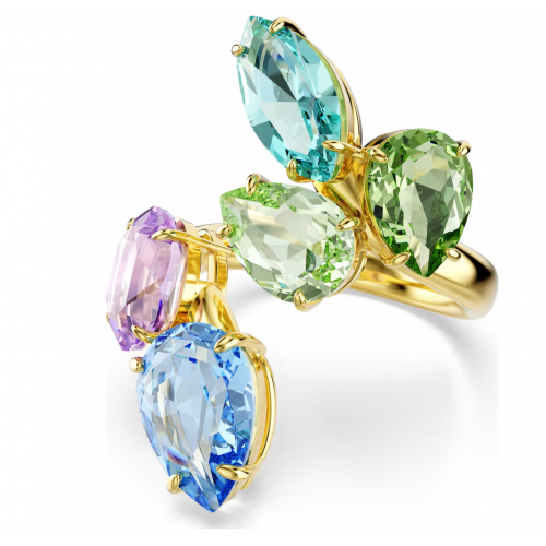 SWAROVSKI Gema Δαχτυλίδι Μίξη κοπών, Πολύχρωμο Επιμετάλλωση σε Χρυσό Τόνο 5737448