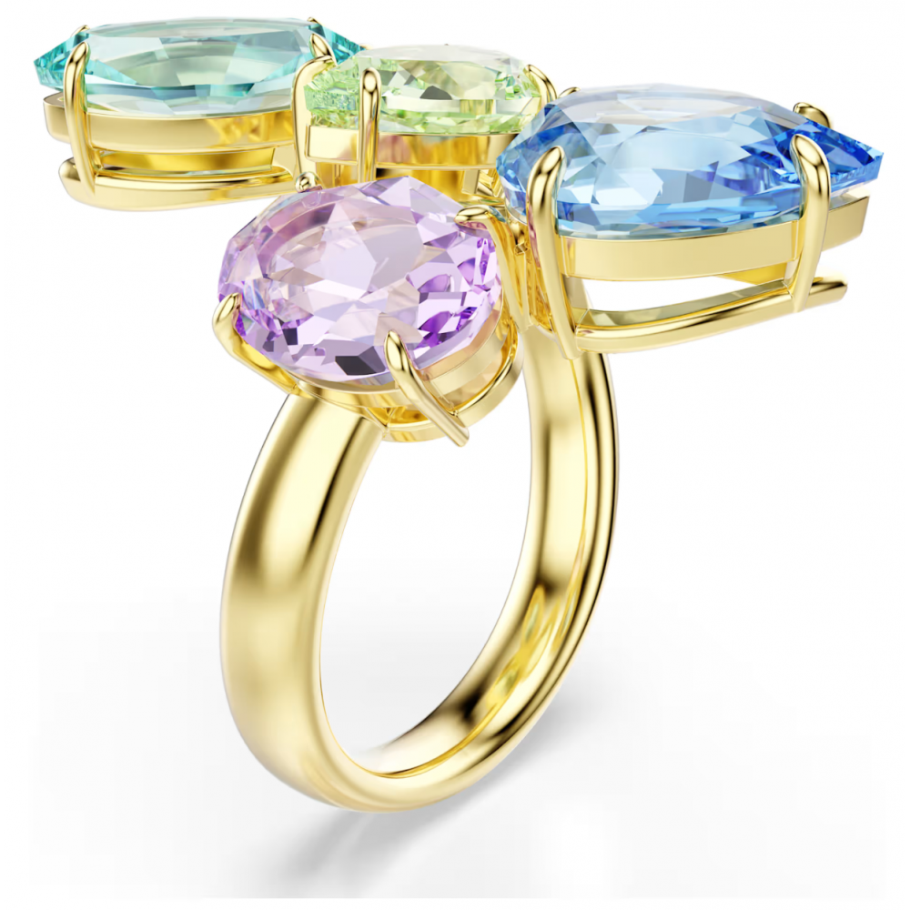 SWAROVSKI Gema Δαχτυλίδι Μίξη κοπών, Πολύχρωμο Επιμετάλλωση σε Χρυσό Τόνο 5737448