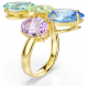 SWAROVSKI Gema Δαχτυλίδι Μίξη κοπών, Πολύχρωμο Επιμετάλλωση σε Χρυσό Τόνο 5737448