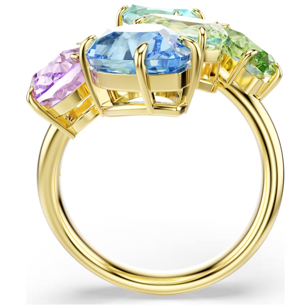 SWAROVSKI Gema Δαχτυλίδι Μίξη κοπών, Πολύχρωμο Επιμετάλλωση σε Χρυσό Τόνο 5737448