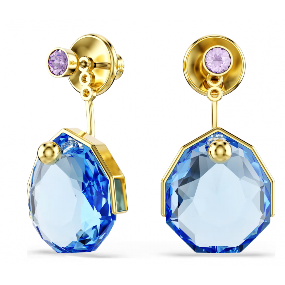 SWAROVSKI Gema Σκουλαρίκια Μπλε, Επιμετάλλωση σε Χρυσό Τόνο 5737449