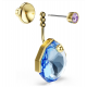 SWAROVSKI Gema Σκουλαρίκια Μπλε, Επιμετάλλωση σε Χρυσό Τόνο 5737449