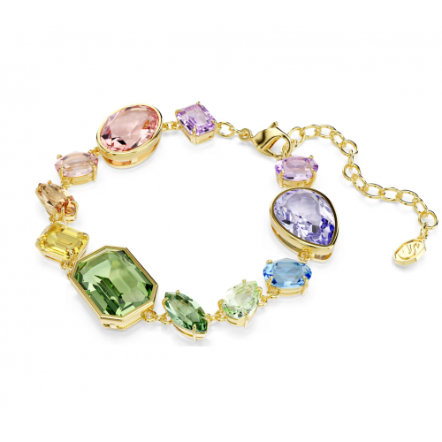 SWAROVSKI Gema Βραχιόλι, Μίξη Κοπών, Πολύχρωμο, Επιμετάλλωση σε Χρυσό Τόνο 5737453