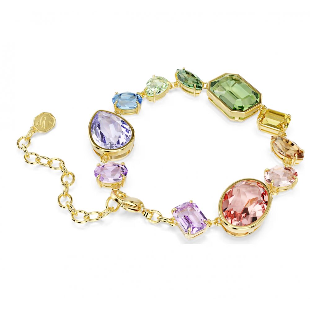 SWAROVSKI Gema Βραχιόλι, Μίξη Κοπών, Πολύχρωμο, Επιμετάλλωση σε Χρυσό Τόνο 5737453