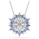 SWAROVSKI Μενταγιόν και Καρφίτσα Magic, Χιονονυφάδα, Μπλε, Επιμετάλλωση ροδίου 5737619
