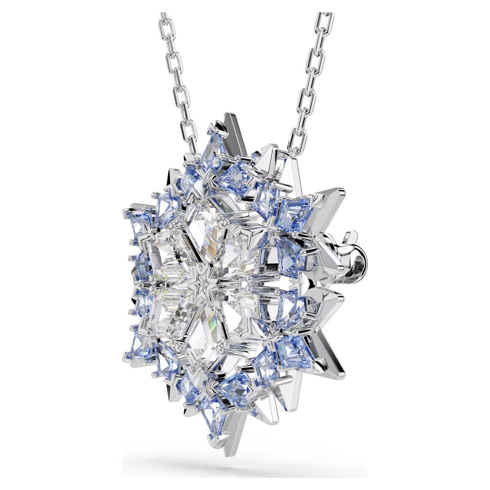 SWAROVSKI Μενταγιόν και Καρφίτσα Magic, Χιονονυφάδα, Μπλε, Επιμετάλλωση ροδίου 5737619