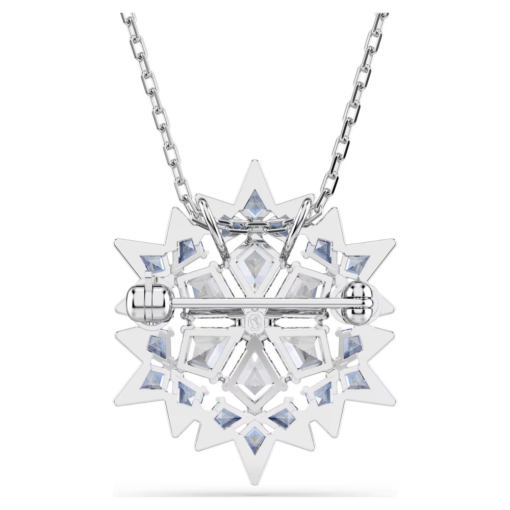 SWAROVSKI Μενταγιόν και Καρφίτσα Magic, Χιονονυφάδα, Μπλε, Επιμετάλλωση ροδίου 5737619