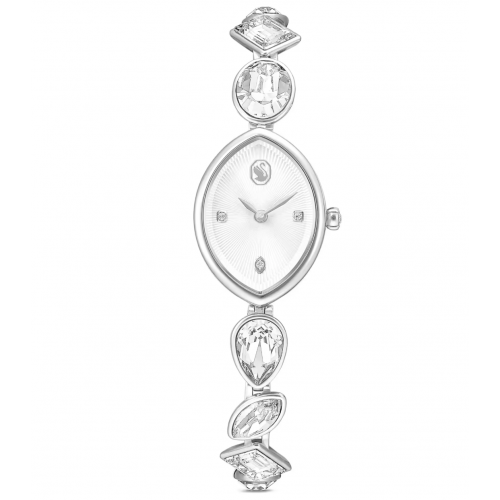 SWAROVSKI Ρολόι Gema Κρυστάλλινο μπρασελέ, Ασημί τόνος, Ανοξείδωτο ατσάλι, 5737955