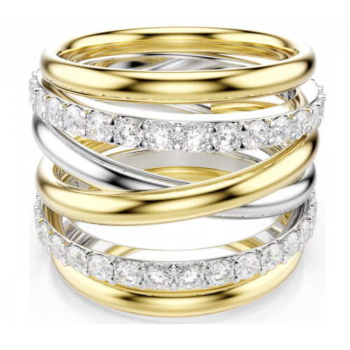 SWAROVSKI Δαχτυλίδι Κοκτέιλ Hyperbola Στρογγυλή κοπή, Λευκό, Φινίρισμα Διαφόρων Μετάλλων 5740415