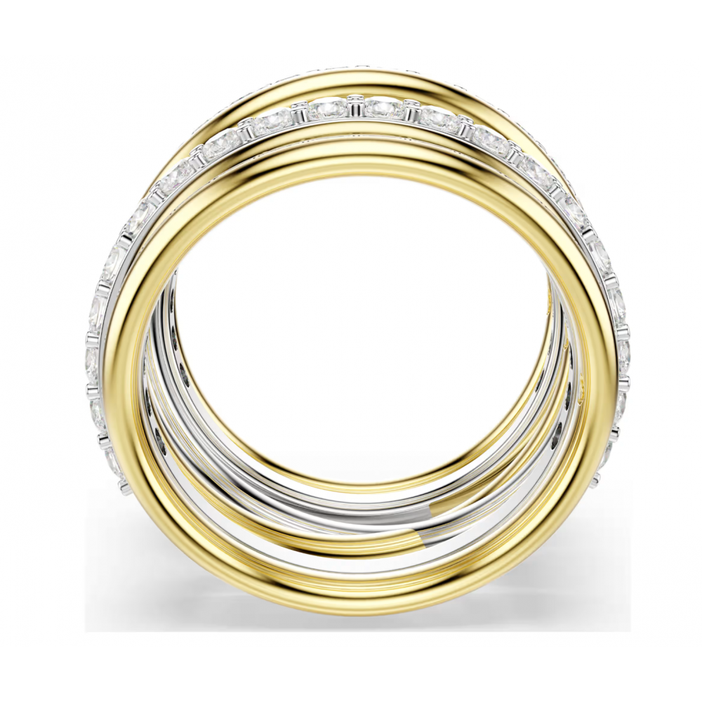 SWAROVSKI Δαχτυλίδι Κοκτέιλ Hyperbola Στρογγυλή κοπή, Λευκό, Φινίρισμα Διαφόρων Μετάλλων 5740415