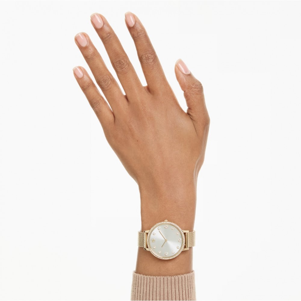 SWAROVSKI Capsule Ρολόι Eλβετικής κατασκευής, Μεταλλικό Μπρασελέ, Χρυσός τόνος, 5740823