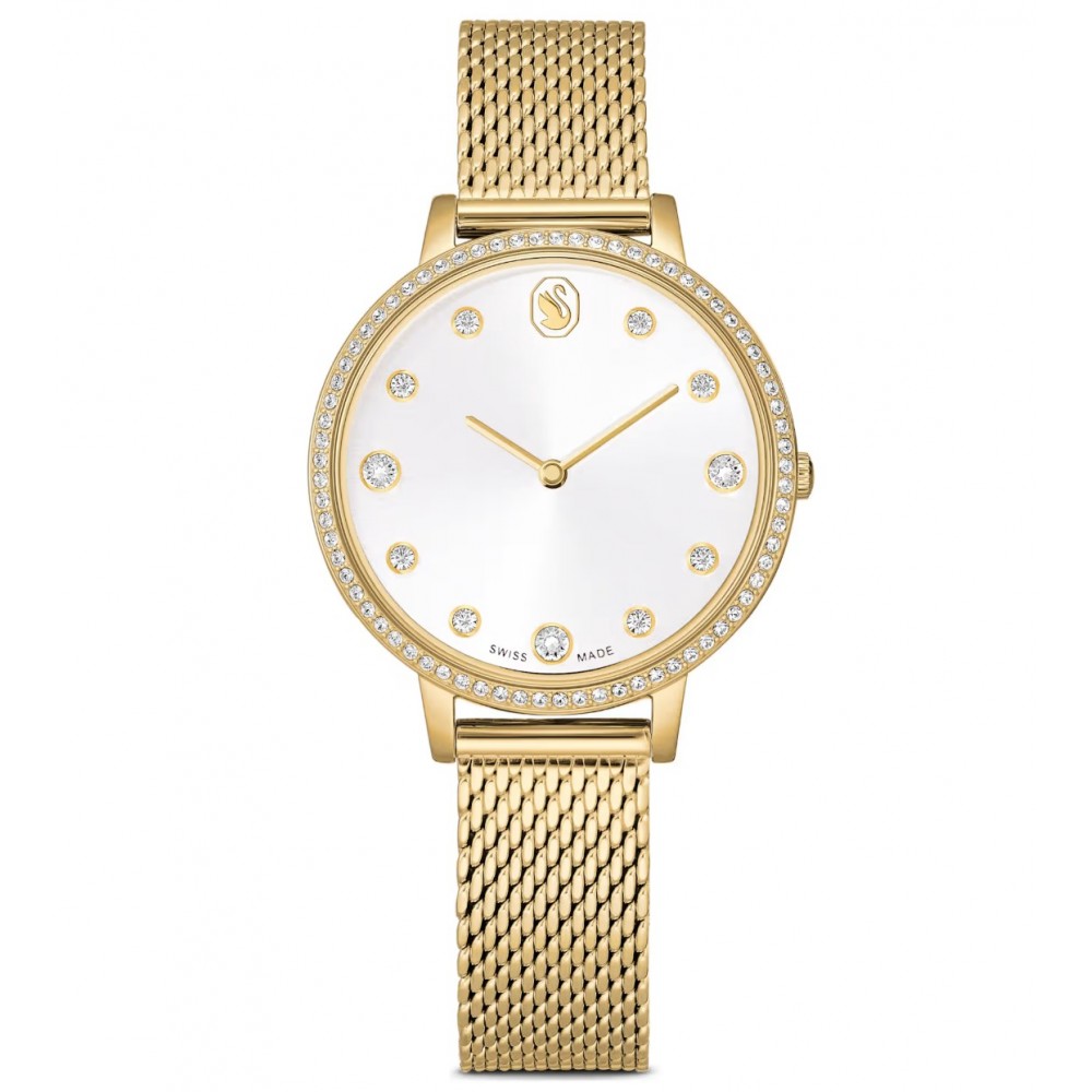 SWAROVSKI Capsule Ρολόι Eλβετικής κατασκευής, Μεταλλικό Μπρασελέ, Χρυσός τόνος, 5740823