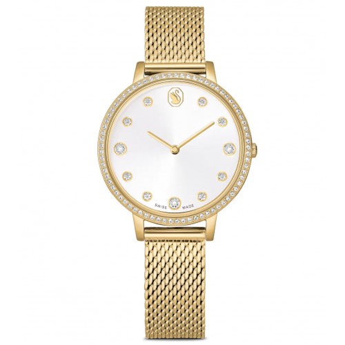 SWAROVSKI Capsule Ρολόι Eλβετικής κατασκευής, Μεταλλικό Μπρασελέ, Χρυσός τόνος, 5740823