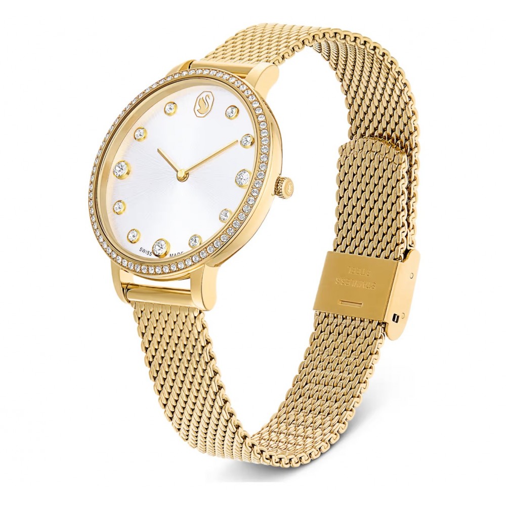 SWAROVSKI Capsule Ρολόι Eλβετικής κατασκευής, Μεταλλικό Μπρασελέ, Χρυσός τόνος, 5740823