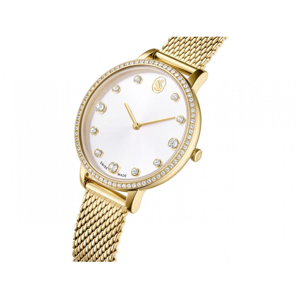 SWAROVSKI Capsule Ρολόι Eλβετικής κατασκευής, Μεταλλικό Μπρασελέ, Χρυσός τόνος, 5740823