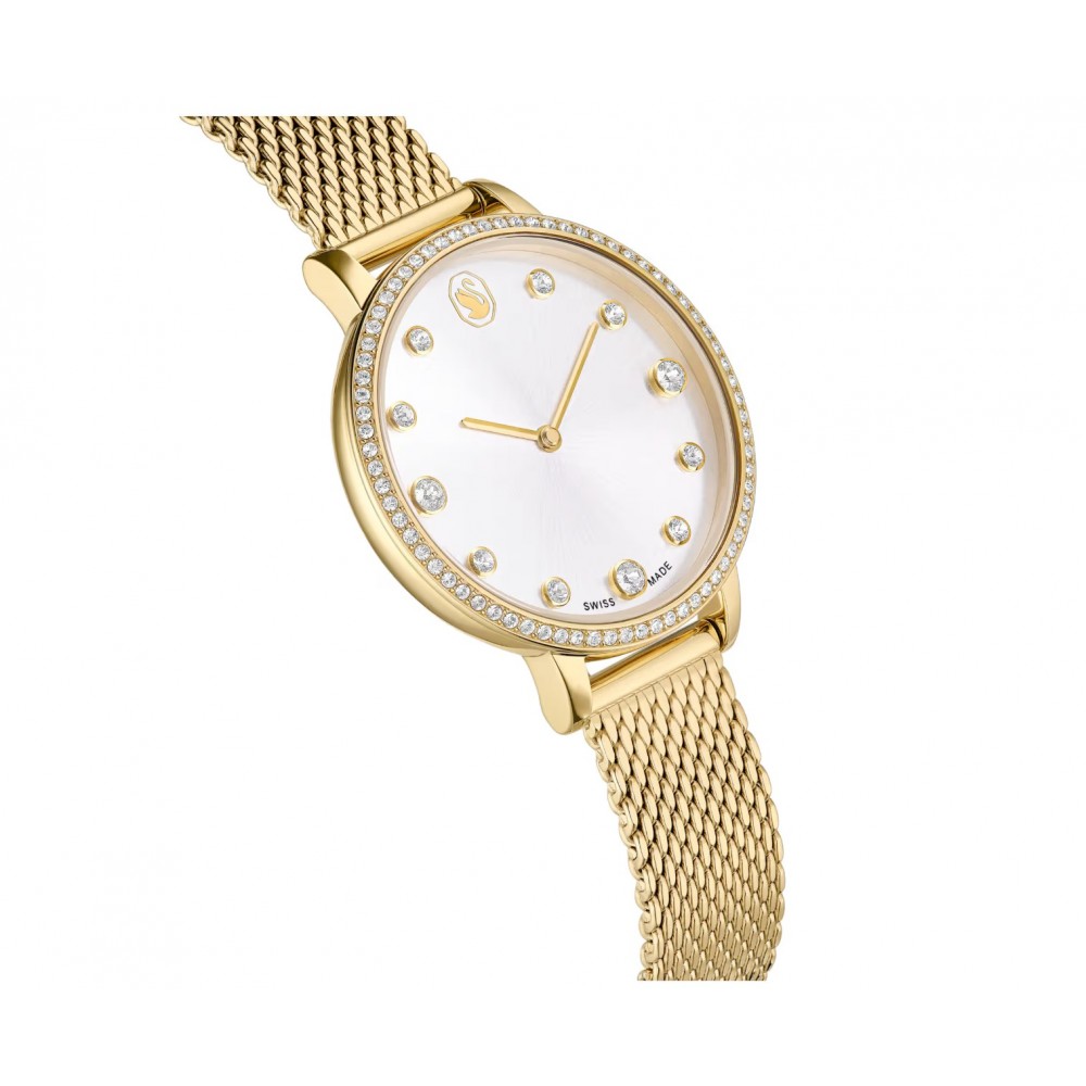 SWAROVSKI Capsule Ρολόι Eλβετικής κατασκευής, Μεταλλικό Μπρασελέ, Χρυσός τόνος, 5740823