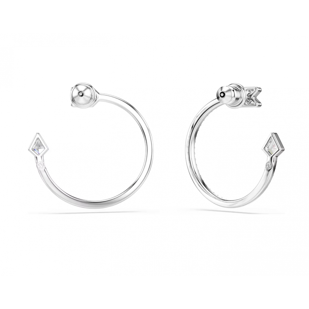 SWAROVSKI Κρίκοι Idyllia Μείξη κοπών, Βέλος, Λευκά, Επιμετάλλωση ροδίου 5741522