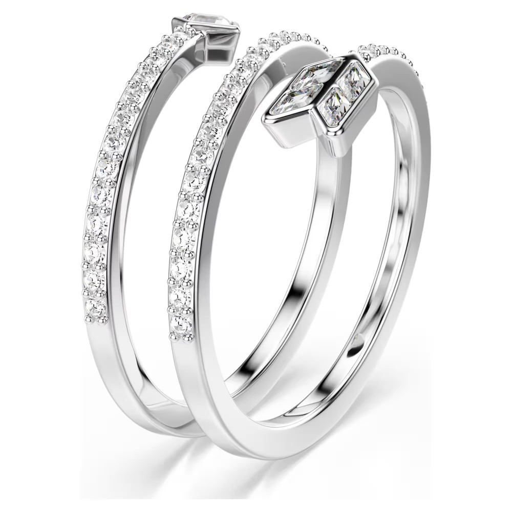 SWAROVSKI Δαχτυλίδι Idyllia Μίξη κοπών, Βέλος, Λευκό, Επιμετάλλωση ροδίου 5741525