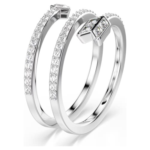 SWAROVSKI Δαχτυλίδι Idyllia Μίξη κοπών, Βέλος, Λευκό, Επιμετάλλωση ροδίου 5741525