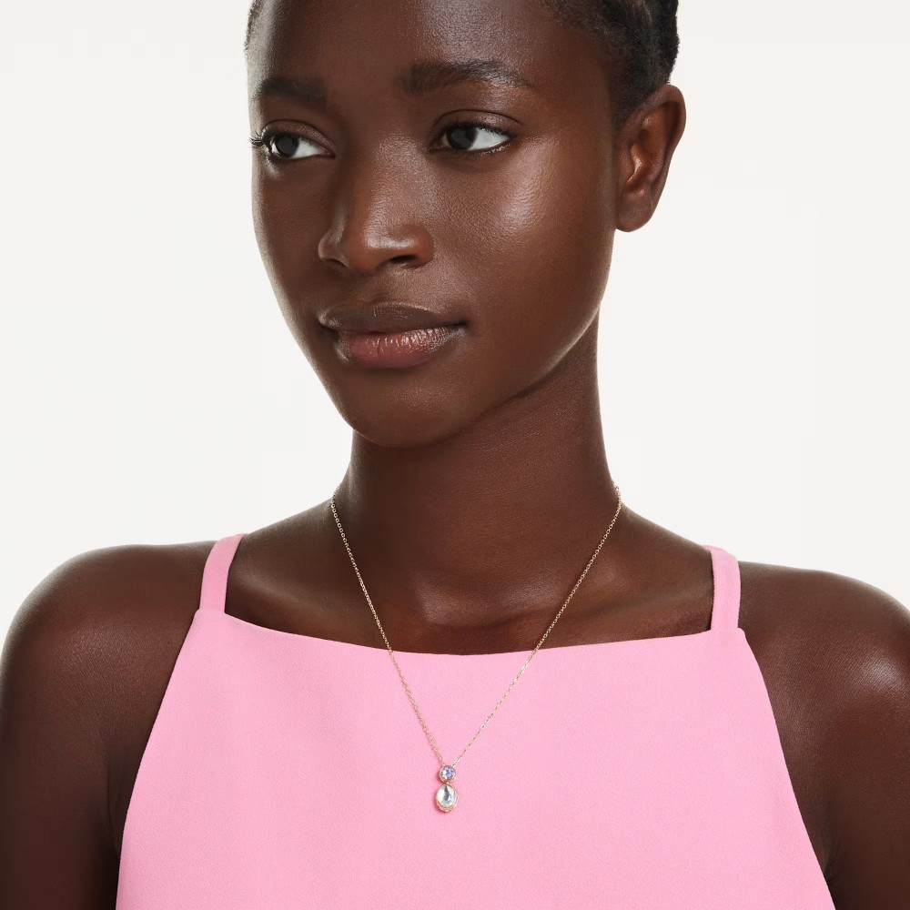 SWAROVSKI Μενταγιόν Chroma, Μίξη κοπών, Πολύχρωμο, Επιμετάλλωση σε Χρυσό Τόνο 5741586