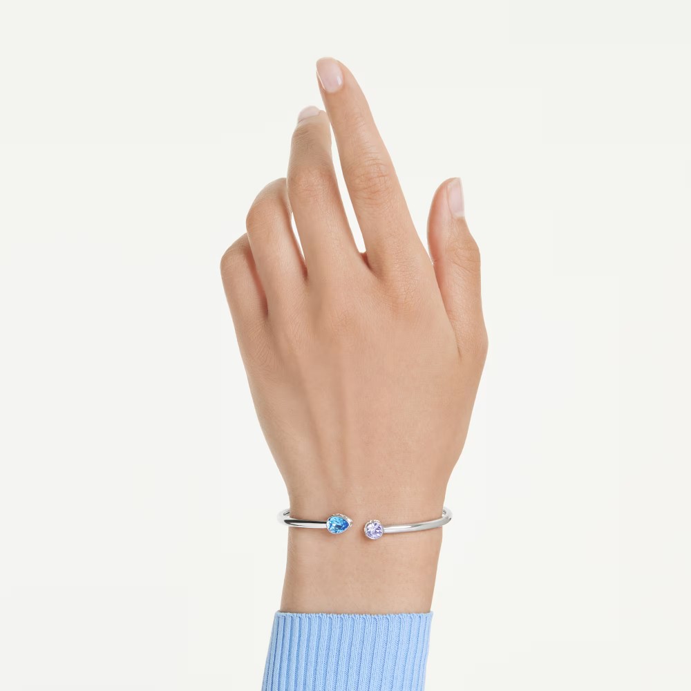 SWAROVSKI Chroma Άκαμπτο Βραχιόλι, Πολύχρωμο, Μίξη Κοπών, Επιμετάλλωση Ροδίου 5741780