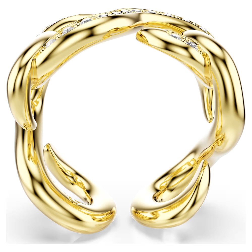 SWAROVSKI Dextera Ανοικτό Δαχτυλίδι, Στρογγυλή Κοπή Λευκό, Επιμετάλλωση σε χρυσό τόνο 5741801