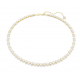 SWAROVSKI Tennis Matrix, Crystal Pearl, Κολιέ, Στρογγυλή Κοπή, Λευκό, Επιμετάλλωση σε Χρυσό Τόνο 5742039