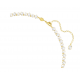 SWAROVSKI Tennis Matrix, Crystal Pearl, Κολιέ, Στρογγυλή Κοπή, Λευκό, Επιμετάλλωση σε Χρυσό Τόνο 5742039