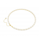 SWAROVSKI Tennis Matrix, Crystal Pearl, Κολιέ, Στρογγυλή Κοπή, Λευκό, Επιμετάλλωση σε Χρυσό Τόνο 5742039