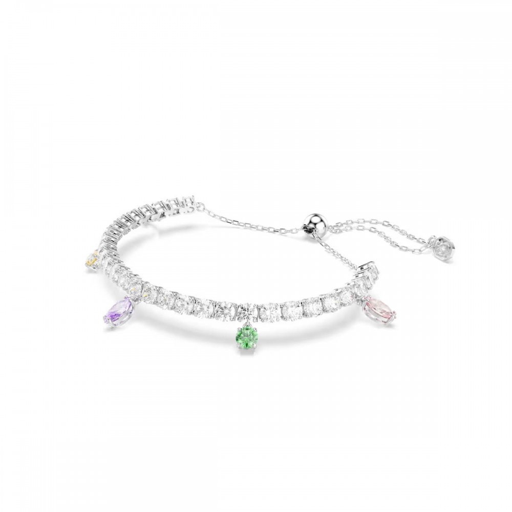 SWAROVSKI Βραχιόλι Tennis Ariana Grande, Μίξη κοπών, Πολύχρωμο, Επιμετάλλωση ροδίου 5742463