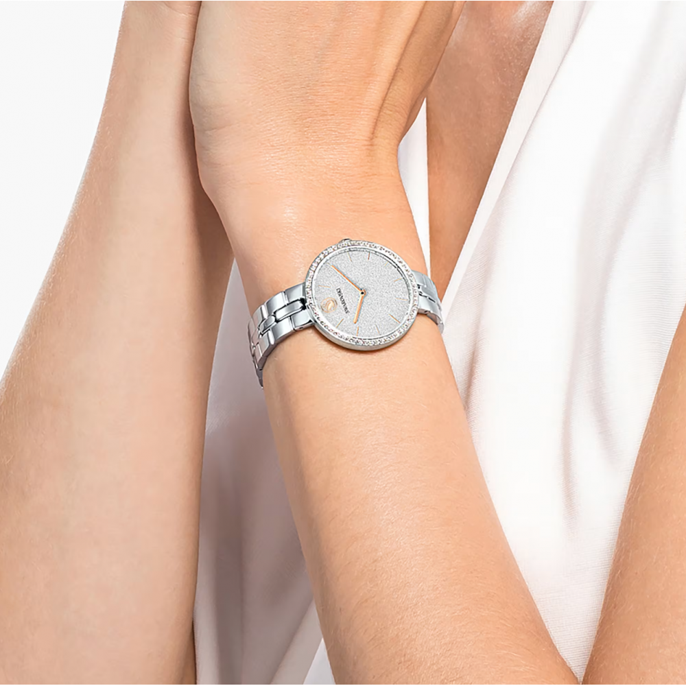 SWAROVSKI Cosmopolitan Ρολόι Ελβετικής Κατασκευής με Μπρασελέ από Ανοξείδωτο Ατσάλι σε Ασημί Τόνο 5742475