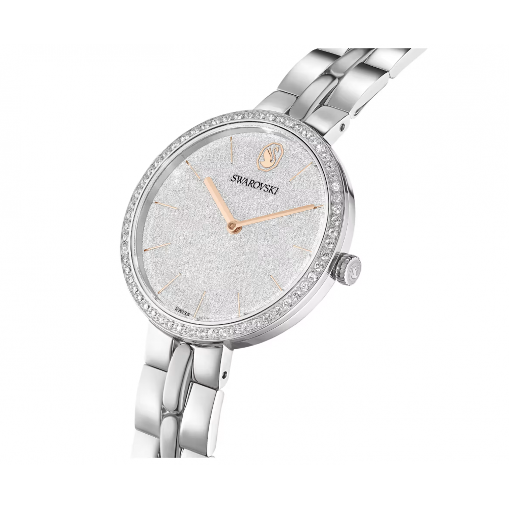 SWAROVSKI Cosmopolitan Ρολόι Ελβετικής Κατασκευής με Μπρασελέ από Ανοξείδωτο Ατσάλι σε Ασημί Τόνο 5742475